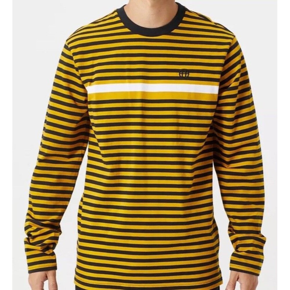 HUF Morris Long Sleeve Striped Shirt Y2K Streetwear Men’s Size Medium